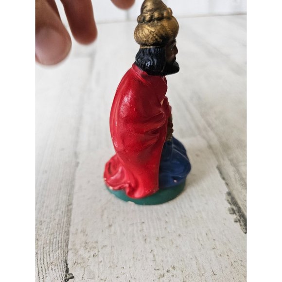 Vintage wiseman United States chalkware incense nativity village Xmas - Picture 5 of 9